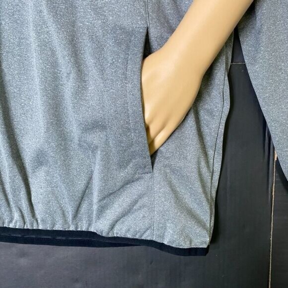 New Balance Mens Size M  1/4 Zip Water Resistant Soft Shell Hooded Jacket Gray - Picture 14 of 14